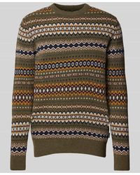 Barbour - Strickpullover mit Rundhalsausschnitt Modell 'Case Fairisle' - Lyst