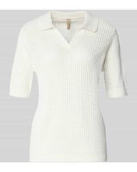 Soya Concept - Strickpullover mit Polokragen und 1/2-Arm Modell 'DENEFA' - Lyst