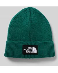 The North Face - Beanie in Strick-Optik mit Logo-Patch Modell 'Box' - Lyst