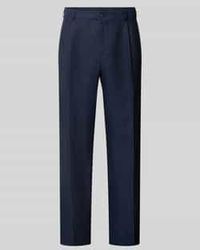 Zuitable - Linnen Broek Met Vouw Model 'Diunic' - Lyst