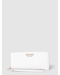 Guess Portemonnaie mit Label-Details Modell 'KEILLAH' - Weiß