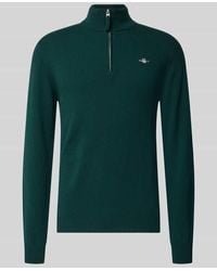 GANT - Regular Fit Pullover mit Strick-Optik aus reiner Lammwolle - Lyst