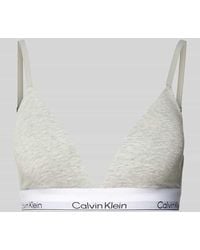 Calvin Klein - Triangel-BH mit Logo-Bund und Spaghettiträgern - Lyst
