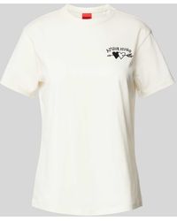 HUGO - T-Shirt mit Label-Print Modell 'Damacia' - Lyst