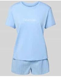 Calvin Klein - Regular Fit Pyjama Met Logostitching, Model 'Poplin' - Lyst