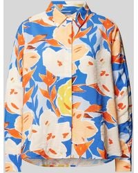 Rich & Royal - Bluse mit floralem Muster und verdeckter Knopfleiste - Lyst