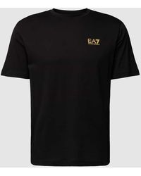 EA7 - T-Shirt mit Label-Print auf der Rückseite - Lyst
