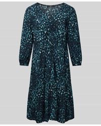 Zero - Knielanges Kleid Mit V-Ausschnitt - Lyst