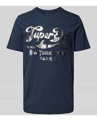 Superdry - T-Shirt mit Label-Print Modell 'METALLIC WORKWEAR' - Lyst