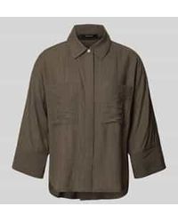 Opus - Regular Fit Blouse Van Mix Van Viscose Met 3/4-Mouw Model 'Forna' - Lyst