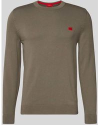 HUGO - Regular Fit Strickpullover aus reiner Baumwolle Modell 'SAN CASSIUS' - Lyst