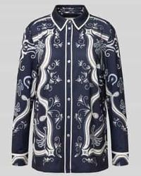 Ouí - Regular Fit Blouse Met Manchetten - Lyst