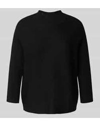 Comma, - Gebreide Pullover Met Opstaande Kraag En 3/4-Mouwen - Lyst