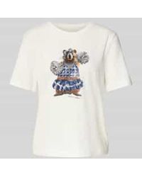 Marc Cain - T-Shirt Met Motiefprint En Ronde Hals - Lyst