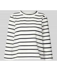 Comma, - Sweatshirt Mit Viskose-Anteil Und 3/4-Arm - Lyst