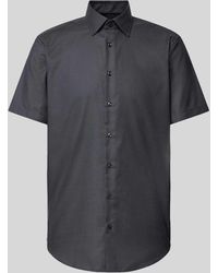 Christian Berg Men - Regular Fit Zakelijk Overhemd Met Fijn Gestructureerd Motief - Lyst