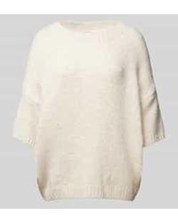 ZABAIONE - Gebreide Pullover Met Ribboorden - Lyst