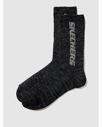 Skechers Socken mit Label-Schriftzug im 4er-Pack - Schwarz