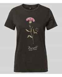 ONLY - Regular Fit T-shirt Van Zuivere Katoen Met Motiefprint - Lyst