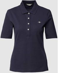 GANT - Poloshirt aus Baumwolle mit Label-Detail - Lyst