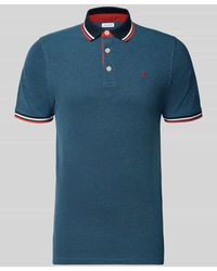 Jack & Jones - Regular Fit Poloshirt mit Label-Stitching Modell 'PAULOS' - Lyst