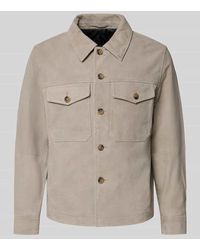 SELECTED - Regular Fit Lederjacke aus echtem Ziegenvelours Modell 'THOM' - Lyst