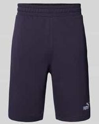 PUMA - Regular Fit Sweatshorts Met Labelstitching - Lyst