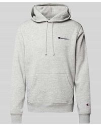Champion - Hoodie Mit Label-Stitching - Lyst