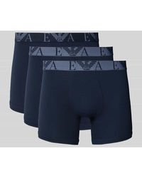 Emporio Armani - Boxershorts mit elastischem Logo-Bund im 3er-Pack - Lyst