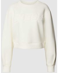 Guess - Cropped Sweatshirt mit Label-Schriftzug Modell 'CINDRA' - Lyst