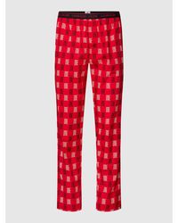 Calvin Klein Pyjama-Hose mit Allover-Muster - Rot