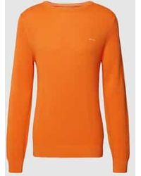 GANT - Gebreide Pullover Met Ronde Hals En Labelstitching - Lyst