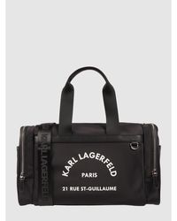 Karl Lagerfeld Weekender mit gummiertem Logo - Schwarz