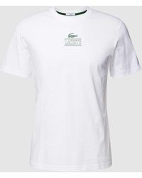 Lacoste - T-shirt Met Labelprint - Lyst