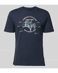 Blend - Regular Fit T-Shirt Met Motiefprint Model 'Klements' - Lyst
