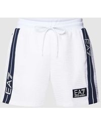 EA7 - Shorts mit Strukturmuster - Lyst
