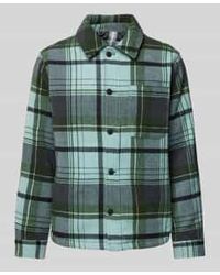 S.oliver - Regular Fit Overshirt Met Borstzak En Ruitmotief - Lyst