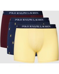 Polo Ralph Lauren Boxershort Met Logo In Band In Een Set Van 3 Stuks, Model 'brief' - Blauw
