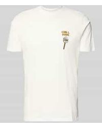 Blend - Regular Fit T-Shirt Met Statement-Stitching Model 'Kameron' - Lyst