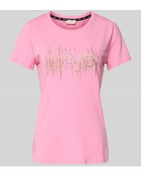 Liu Jo - T-Shirt Mit Ziersteinbesatz - Lyst