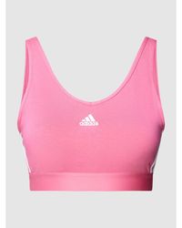 adidas Sportswear Bustier mit Label-Print Modell 'CRO' - Pink