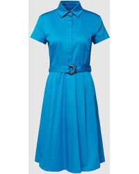 christian berg - Kleid mit unifarbenem Design und Taillenband - Lyst