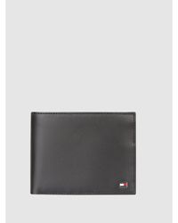 Tommy Hilfiger Geldbörse aus Leder mit Logo-Applikation - Grau