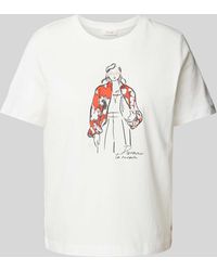 S.oliver - T-shirt Met Motiefprint - Lyst