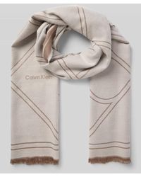 Calvin Klein - Schal aus Viskose-Mix mit Fransen - Lyst