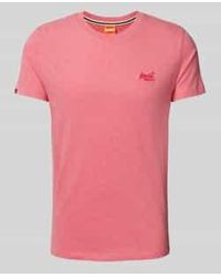 Superdry - T-shirt Met Labelstitching - Lyst