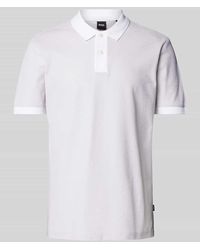 BOSS - Slim Fit Poloshirt mit Strukturmuster Modell 'Phillipson' - Lyst