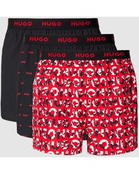 HUGO - Boxershorts mit elastischem Label-Bund im 3er-Pack - Lyst