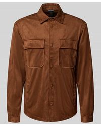Antony Morato - Regular Fit Hemdjacke in Leder-Optik Modell 'Dakar' - Lyst