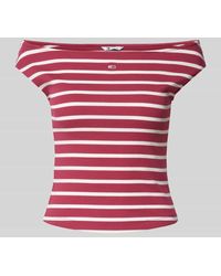 Tommy Hilfiger - Slim Fit T-Shirt mit großem U-Boot-Ausschnitt - Lyst